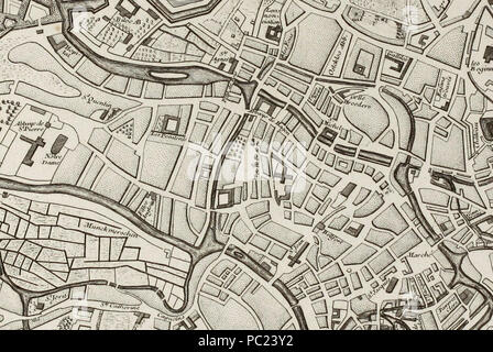 393 Karte von Gent von Georges Louis Le Rouge, Detail (4) Stockfoto