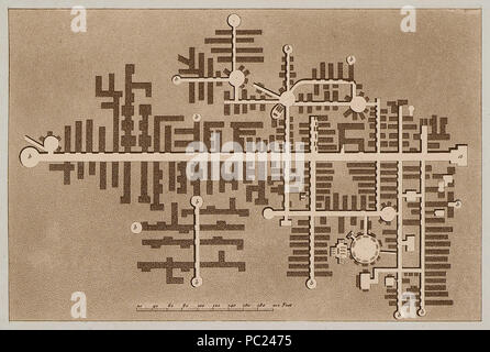 394 Karte von der antiken Stadt Selinunte, in Sizilien - Wilkins William - 1807 Stockfoto