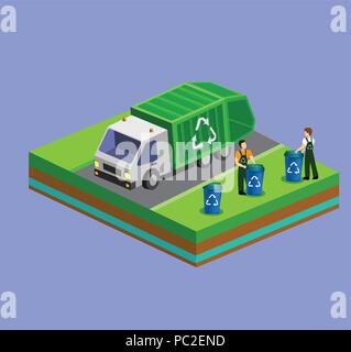 Garbage Collector Truck Stock Vektor