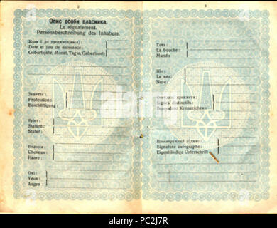 469 Pasaporte UNR-Pag 2 - 3 Stockfoto