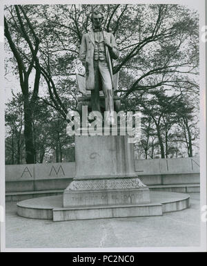 Abraham Lincoln, der Mann, der die Statue von Augustus Saint-Gaudens, Lincoln Park, Chicago, früh zu... Stockfoto