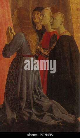 482 Piero della Francesca, Madonna della Misericordia, dettaglio, 01. Stockfoto