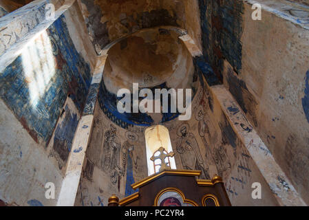 Innenraum der armenischen Kathedrale Kirche vom Heiligen Kreuz auf der Insel Akdamar. Van See. Türkei Stockfoto