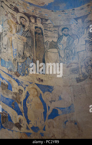 Fresko an der Wand innerhalb der armenischen Kathedrale Kirche vom Heiligen Kreuz auf der Insel Akdamar. Türkei Stockfoto