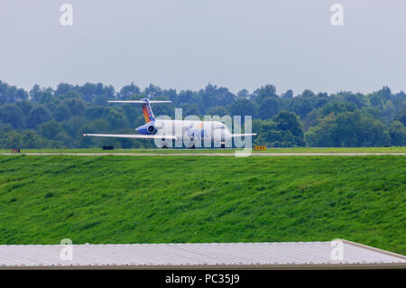 Allegiant Airlines Rollens und vom Flughafen Lexington Bluegrass Stockfoto