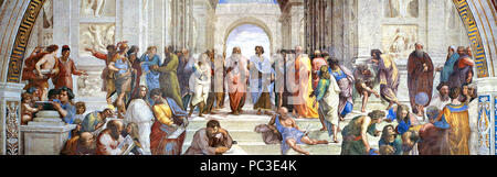 512 Raphael-School-von-Athen Stockfoto