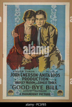 Adolph Zukor präsentiert eine John Emerson - Anita Loos Produktion, Shirley Mason und Ernest Truex in Good-bye Bill von John Emerson und Anita Loos Stockfoto