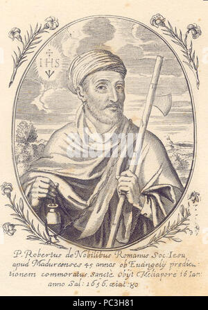 524 Roberto de Nobili (1577-1656), Tiefdruck Stockfoto