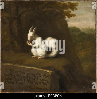 David Klöcker Ehrenstrahl: Vit ekorre ich Landskap. Olja på Duk. NM 5234 93 weißen Eichhörnchen in einer Landschaft (David Klöcker Ehrenstrahl) - Nationalmuseum - 22284 Stockfoto