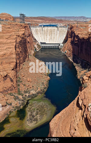 Glen Canyon Dam und den Colorado River, Page, Arizona Stockfoto