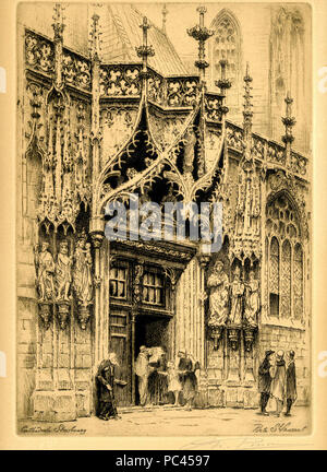 577 Straßburg - Cathédrale - Porte Saint-Laurent Stockfoto