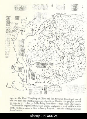 286 Hua ich Thu, Karte von China und den angrenzenden barbarischen Ländern Stockfoto