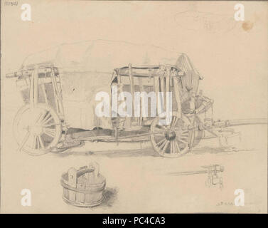 573 Stanisław Masłowski (1853-1926), eine Studie von Güterwagen, Bleistift auf Papier, ca 1875 Stockfoto