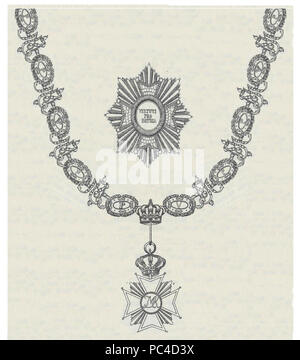 576 Stern und Kette mit Groszkreuz Militär-Max-Joseph-Orden Bayern Stockfoto