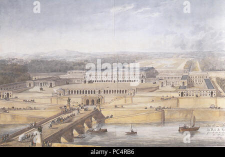 639 Vue du Palais du Roi de Rome depuis Le Champ de Mars Stockfoto