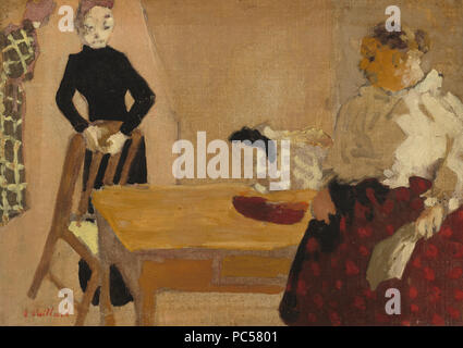 Edouard Vuillard, das Gespräch, Französisch, 1868 - 1940, 1891, Öl auf Leinwand, Ailsa Mellon Bruce Sammlung 639 das Gespräch eine 21244 Stockfoto