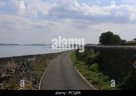 Der John Muir Weg in der Nähe des Blackness Castle Schottland Juli 2018 Stockfoto