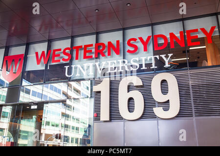 Western Sydney University Gebäude in Parramatta, Sydney, Australien Stockfoto