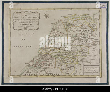 1 1798, Karte von die Batavische Republik der Niederlande Stockfoto
