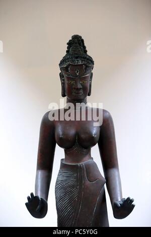 Museum von Cham Skulptur. Bodhisattva Tara. Bronze. 10. Jahrhundert. Danang. Vietnam. | Verwendung weltweit Stockfoto
