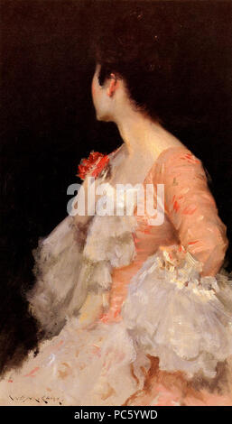 19 William Merritt Chase Bildnis einer Dame 1890 Stockfoto