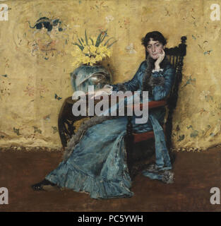 19 William Merritt Chase Portrait von Miss Dora Wheeler 1883 Stockfoto