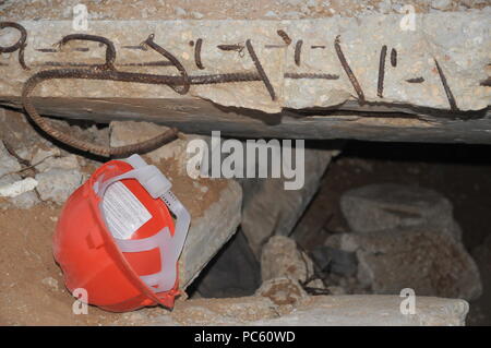 Israelische Home Front Befehl Erdbeben, Bombe und Disaster rescue Training Website Stockfoto