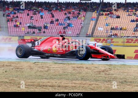 Hockenheim, Deutschland. 21. Juli 2018. firo 21.07.2018, Formel 1, Motorsport, Formel 1-Saison 2018: Hockenheim Grand Prix von Deutschland, Sebastian Vettel, Scuderia Ferrari, | Verwendung der weltweiten Kredit: dpa/Alamy leben Nachrichten Stockfoto