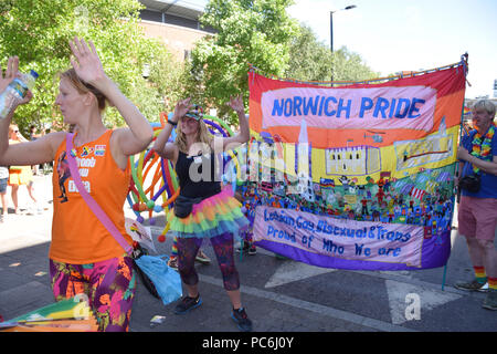 Norwich Stolz, 28. Juli 2018 DE Stockfoto