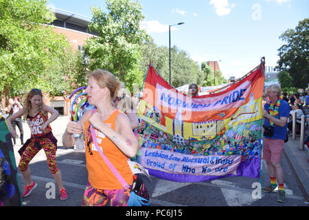 Norwich Stolz, 28. Juli 2018 DE Stockfoto