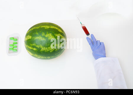 Wassermelone spielte mit Genetik Stockfoto