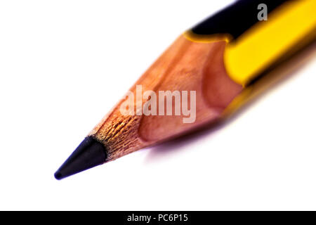 Teil der Bleistift mit weißem Hintergrund, in der Nähe Stockfoto