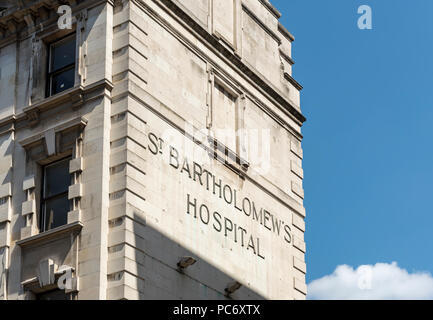 St Bartholomew's Hospital, London, England, Großbritannien Stockfoto