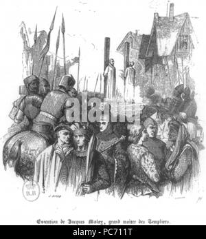 33 Ausführung Jacques de Molay, grand Maitre des Templiers Stockfoto