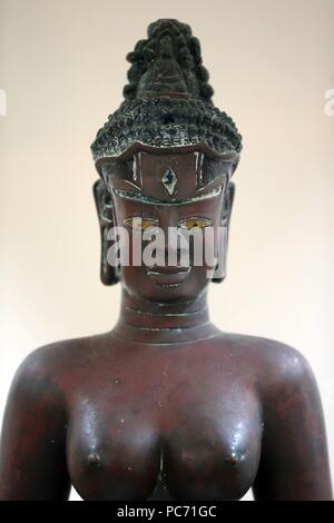 Museum von Cham Skulptur. Bodhisattva Tara. Bronze. 10. Jahrhundert. Danang. Vietnam. | Verwendung weltweit Stockfoto