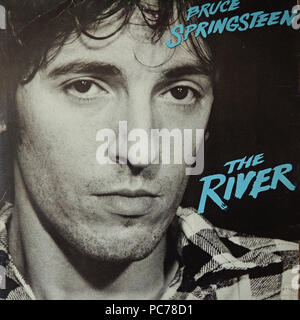 Bruce Springsteen - der Fluss - Vintage Vinyl Album Cover Stockfoto