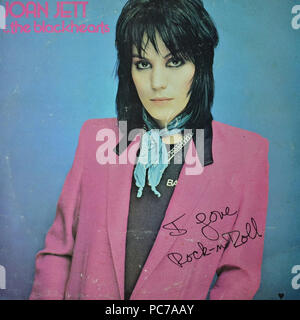 Joan Jett & Die Blackhearts - I Love Rock'n Roll - Vintage Vinyl Album Cover Stockfoto