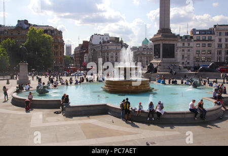 Trafalgar Square London September 2017 Stockfoto