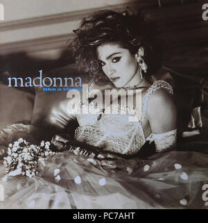 Madonna - wie eine Jungfrau - Vintage Vinyl Album Cover Stockfoto