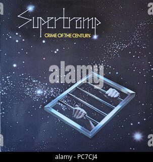 Supertramp - Verbrechen des Jahrhunderts - Vintage Vinyl Album Cover Stockfoto