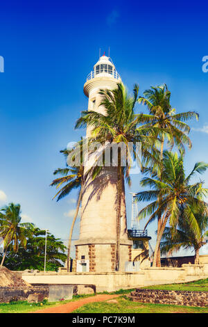 Onshore Leuchtturm in Galle Fort, Sri Lanka Stockfoto