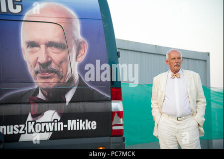 Janusz Korwin Mikke, Führer der Partei (Wolnosc Freiheit Partei) in Gdynia, Polen. 27.Juli 2018 © wojciech Strozyk/Alamy Stock Foto Stockfoto