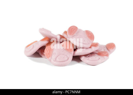 Percy Schwein Bonbons auf isoliert weißer Hintergrund Stockfoto