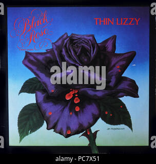 Thin Lizzy - Schwarze Rose Rock Legende - Vintage Vinyl Album Cover Stockfoto