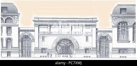 201 Fassade Mumm descriptif du Projet d'Architecte La construction moderne 9-16 Juin 1899 Seite 591 Stockfoto