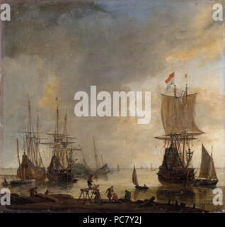 87 Das Schiff Yard in Amsterdam (Reinier Nooms) - Nationalmuseum - 17547 Stockfoto