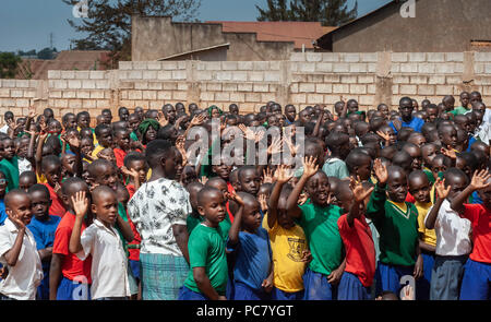 Schulkinder in Kampala, Uganda, Afrika Stockfoto