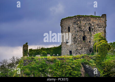 15. jahrhundert Dunollie Burgruine in der Nähe von Oban, Argyll und Bute, Schottland, Großbritannien Stockfoto