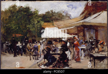 68 Außerhalb ein Restaurant im Bois de Boulogne. Studie (Hugo Birger) - Nationalmuseum - 21284 Stockfoto