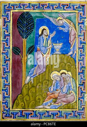 32 Albani-Psalter Getsemane Stockfoto
